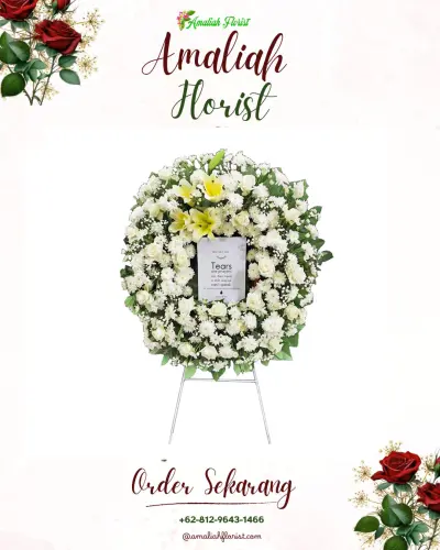 Krans Bunga Duka Cita di Rumah Duka Santo Yusuf