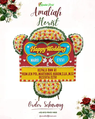 Karangan Papan Bunga Pernikahan di Rumah Duka Santo Yusuf